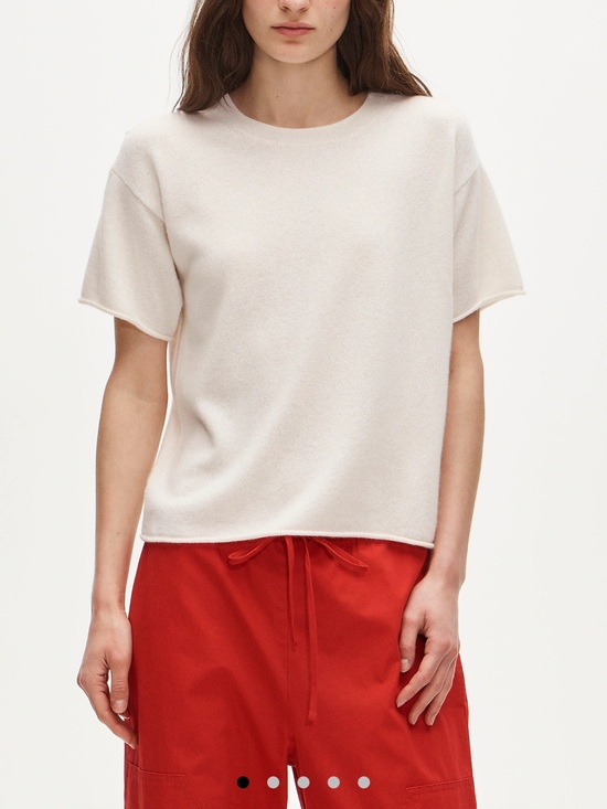J. Crew Tops - J Crew Cashmere Cream Short-Sleeve Knit Top